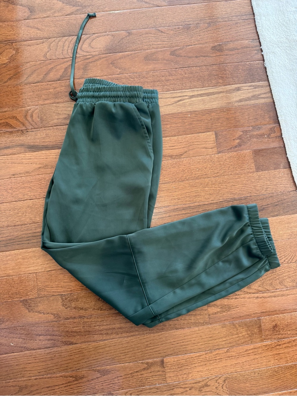Nordstrom Socialite Green Satin Joggers